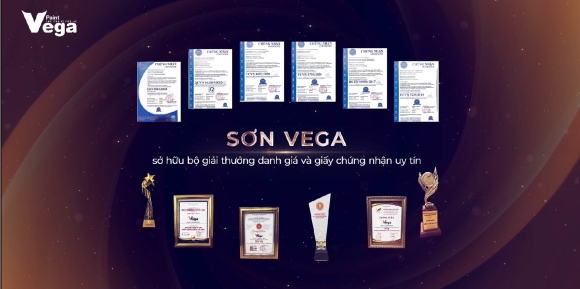 Khám phá bộ sưu tập giải thưởng và chứng nhận của sơn Vega
