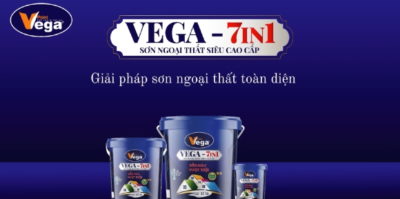 Sơn Ngoại Thất VEGA 7in1 – Công Nghệ 7 Trong 1, Bền Màu, Chống Rêu Mốc, Giảm Nhiệt Hiệu Quả