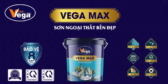 Vega Max – Sơn Ngoại Thất Bền Đẹp | Chống Thấm, Chống Bong Tróc, Bền Màu